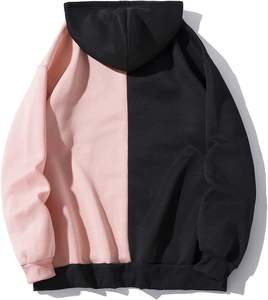 Men's New Casual Color Block Pullover Graphic Sweatshirt Loose Fit Long Sleeves Trendy Drawstring Hood Seamless Yoga Sportswear - Product Image 3