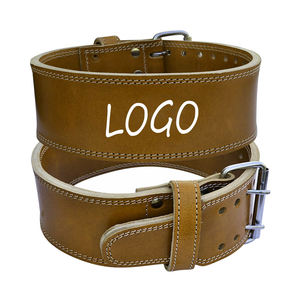 Cinturón de levantamiento de pesas de cuero de vaca informal Premium Logotipo personalizado y opción de color Cinturón de levantamiento de pesas de doble punta - Product Image 2