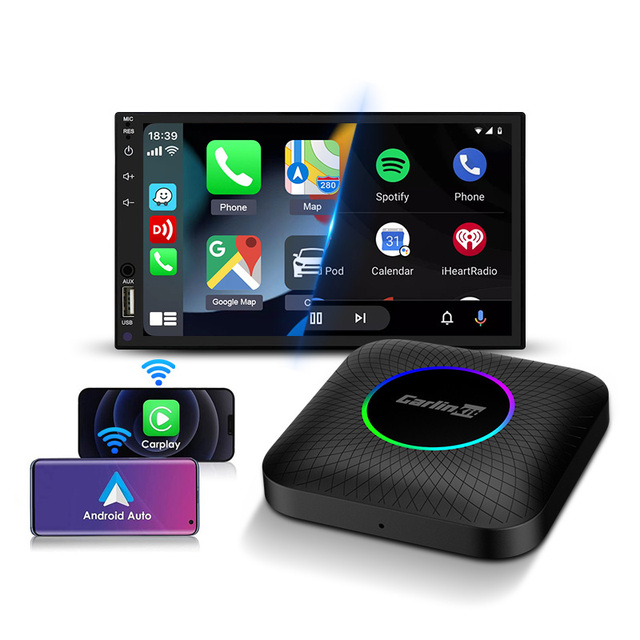 Carlinkit Box 4Gb 64Gb Sm6225 Tbox LED Android Auto GPS Carplay Wireless Usb Adapter Ai Box Dongle for Netflix Youtube Apple