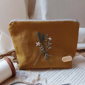 กระเป๋าผ้าลินินปักมือพร้อมเย็บปักถักร้อยกระเป๋าเป้สะพายหลังผ้าลินินสีต่าง ๆ ผ้าลินินนุ่ม 100% OEM ผลิตในเวียดนาม - Product Image 1