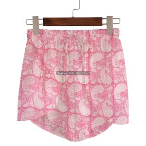 Jaipur Block Print Wrap Shorts Women's Summer Loungewear Cotton Block Print Wrap Shorts Beach Girls Collection <b>Baby</b> Doll Style - Product Image 2