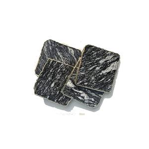 แผ่นรองแก้วคริสตัลคุณภาพสูง ของขวัญทำมือ งานหินประดิษฐ์ แผ่นรองแก้วหินลายม้าลาย สำหรับเครื่องดื่ม หินธรรมชาติ หินบำบัด - Product Image 5