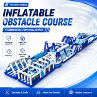 Parcours d'obstacles gonflable commercial en PVC robuste, taille personnalisée, pour la location événementielle