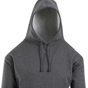 เสื้อฮู้ดดี้สีเทาเข้ม ยูนิเซ็กซ์ ผ้าฝ้ายพรีเมียมเนื้อฟลีซ เสื้อกันหนาวมีฮู้ดเรียบง่าย สไตล์ลำลอง สตรีทแวร์ ทรงปกติ ขายส่ง - Product Image 2