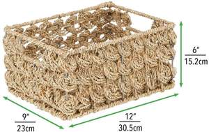 TienPhong Handicrafts Rattan <b>Basket</b> With Handleround Food Storage Rattan <b>Basket</b> Set Rattan <b>Basket</b> <b>Tray</b> - Product Image 2