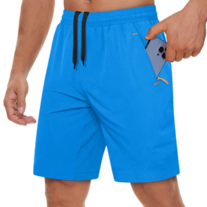 Pantalones cortos de gimnasio con logotipo personalizado para hombre, cintura elástica, color sólido, entrenamiento deportivo, ropa de primavera, cómodos pantalones cortos informales para correr - Product Image 1