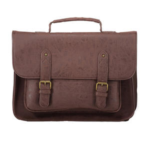 Unisex XL Genuine <b>Leather</b> Vintage Panelled Tote <b>Bag</b> Cross-Body Strap Zipper Closure Solid Pattern Portable Design for <b>Travel</b> - Product Image 4