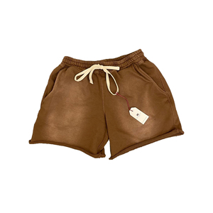 Short de fitness pour hommes de haute qualité 100% coton délavé à l'acide vieilli logo personnalisé été pantalon de jogging solide décontracté Service OEM - Product Image 2