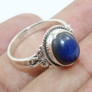 Bague en argent massif avec labradorite bleue pour femme, bijou raffiné, idéale pour fiançailles, mariage, anniversaire ou comme cadeau de fête - Product Image 3