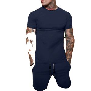 Ensemble de survêtement décontracté pour homme, imprimé numérique avec logo personnalisé, taille extra large, extensible, 2 pièces, short et pantalon de jogging - Product Image 2
