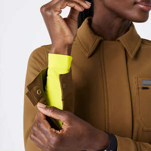 Enfermera personalizada Scrubs chaquetas uniformes al por mayor de punto Scrubs chaquetas médicas con cremallera - Product Image 4