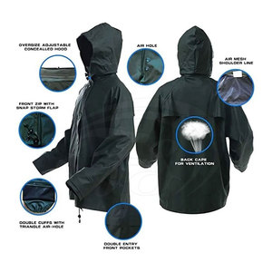 Traje de lluvia personalizable para hombre de calidad superior con mangas largas impermeable y transpirable-Disponible al por mayor - Product Image 4