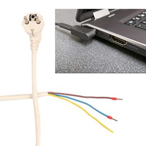 สายไฟและสายไฟ3แกนสำหรับใช้เป็นอุปกรณ์อิเล็กทรอนิกส์สำหรับผู้บริโภคโดยตรงจากโรงงานในอินเดียประเภท E French 3-core - Product Image 2