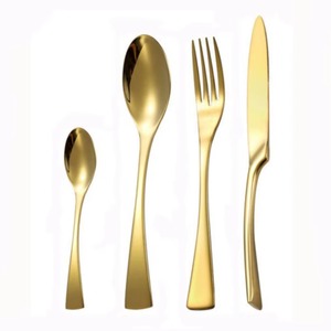 Ensemble de 8 couverts finis couleur argent en acier inoxydable idéal pour les ustensiles de cuisine cadeaux de table poignée de couverts multicolore - Product Image 6