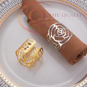 Ensemble d'anneaux de serviette en métal de qualité supérieure pour table de mariage, décoration de table écologique et luxueuse pour la maison - Product Image 1