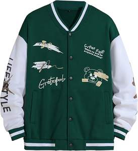 Streetwear personnalisé de haute qualité avec broderie en coton et laine pour le printemps Vestes universitaires vintage de basketball universitaire Letterman - Product Image 1