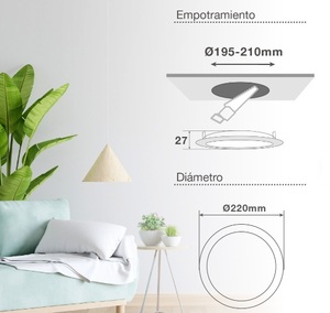 Luminaria LED Empotrable Redonda Belur de 24W y 4000K (GSC 201000100) - Product Image 3