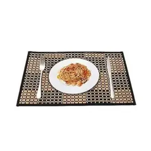 方格竹制餐垫套装手工防滑，防听矩形编织餐垫优质低价