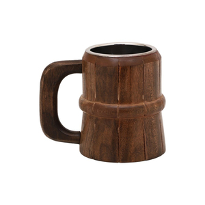 Taza de café orgánica de madera-Taza reutilizable de doble pared para bebidas calientes, alternativa ecológica a los vasos de papel (sin BPA) - Product Image 1