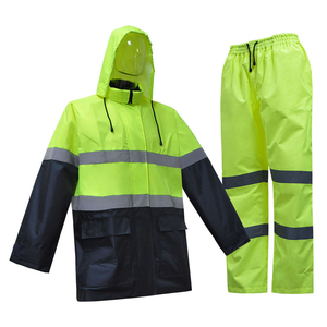 Venta al por mayor 2023-24 personalizado de alta visibilidad reflectante de seguridad montar al aire libre Split impermeable pantalones de lluvia traje a prueba de agua logotipo personalizado - Product Image 1