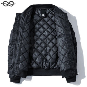 Veste bombardier classique pour hommes automne et hiver à manches longues manteau de pilote de vol épais Style Baseball coupe-vent Couple décontracté - Product Image 3