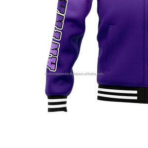 MCACVJ-123 de veste universitaire personnalisée pour marque d'entreprise col montant avec logo brodé sur le devant pour vêtements d'équipe promotionnels - Product Image 6