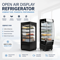 Réfrigérateur commercial à vitrine ouverte, réfrigérateur à plateau ouvert, vitrine réfrigérée à air libre, refroidisseur multi-plateaux pour supermarché