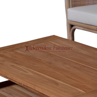Table basse en teck massif naturel, style moderne minimaliste, couleur personnalisée pour la maison, le salon, l'hôtel, le café