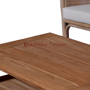 Natural Teak <b>Coffee</b> <b>Table</b> Minimalist Stylish Modern for Home Living Hotel Cafe - Product Image 6