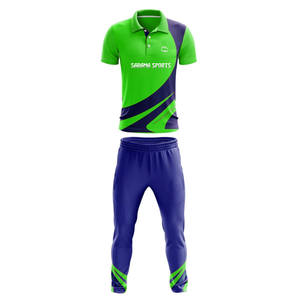 Uniforme de cricket de haute qualité pour hommes avec nom et numéro imprimés personnalisés ensemble de cricket personnalisable à prix de vente entier - Product Image 1