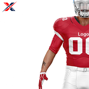 High Quality Red <b>White</b> Breathable Customizable Adult American <b>Football</b> Uniform Popular Sport Team Wear with Plus Size Feature - Product Image 6