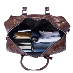 Sacs de voyage en cuir pour hommes, sacs de sport en cuir pour hommes, grands sacs de voyage pour week-end - Product Image 2