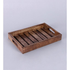 Plateau de service en laiton fait à la main de luxe plateau en bois de haute qualité pour servir du café Fruits prix d'usine direct pour la cuisine à domicile - Product Image 4