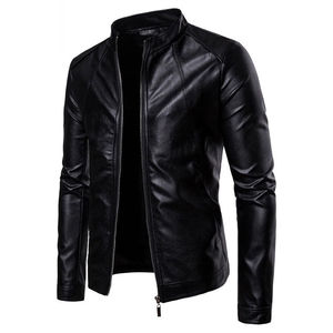 2024 Latest Personalized Fashion <b>Men's</b> Leather <b>Jackets</b>, Autumn <b>Suede</b> Black Color <b>Mens</b> <b>Jacket</b>, Simple Casual Leather Male <b>Jacket</b>. - Product Image 2