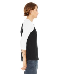Bella + Canvas Unisex 3/4-Sleeve <b>Baseball</b> T-Shirt-XS to 2XLSporty and Breathable 3/4 Sleeve <b>Baseball</b> Raglan Breathable <b>Tee</b> - Product Image 2