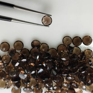 Cuarzo Ahumado Natural de 5.5MM, Corte Brillante Redondo, Gema Suelta de la Mejor Calidad para la Fabricación de Joyas - Product Image 2