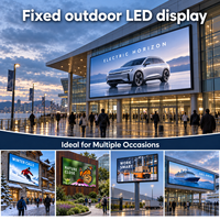 Écran LED fixe extérieur P10 couleur 3840Hz pour affichage publicitaire, murs vidéo pour systèmes de signalisation municipale, sourcing pour intégrateurs