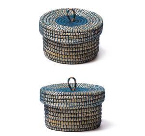 Cajas de algas marinas naturales de estilo único, caja de almacenamiento con tapa para adornos, dormitorio y contenedor en sala de estar, nuevo diseño - Product Image 4