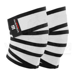 Heavy Duty Fitness Weightlifting Workout <b>Knee</b> Wraps Adjustable Elastic Cotton Polyester Weight lifting <b>Knee</b> Wraps - Product Image 6