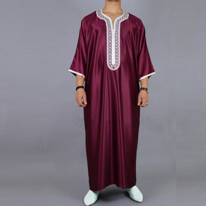 Nouveau style de vêtements islamiques Thobe pour hommes musulmans Thobe saoudien pour hommes - Product Image 6