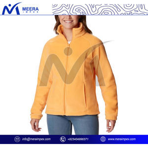 Veste polaire élégante pour femmes avec doublure respirante en fausse fourrure Poches zippées Col haut pour les activités de plein air en hiver - Product Image 2