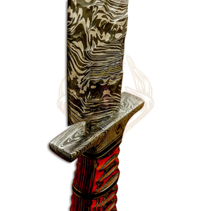 Cuchillo de cocina de diseño de chef profesional personalizado, hoja de acero de Damasco hecha a mano con mango de madera ergonómico y Funda de cuero, regalo - Product Image 5