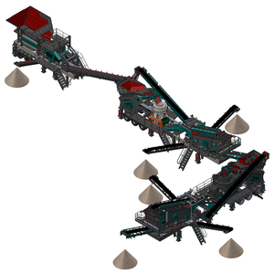 Planta de Trituración Móvil Completa JCV-3 250-300 TPH con Trituradoras de Mandíbula, Cono y VSI, Portátil y con Motor - Product Image 1