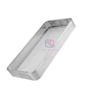 ตะกร้าแบบมีรูด้านข้าง ฐานแบน สแตนเลส ใช้แรงมือ ประสิทธิภาพสูง ใช้งานได้ยาวนาน เหมาะสำหรับการใช้งานทางการแพทย์และศัลยกรรม - Product Image 6