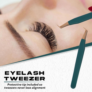 Juego de Pinzas para Extensión de Pestañas de Acero Inoxidable con Punta de Fibra de Volumen de Grado Profesional, Antimagnéticas, Puntas Ultrafinas para Volumen - Product Image 4