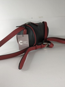 Bolso cilíndrico de cuero genuino de lujo negro impreso reutilizable promocional 100% cuero Real alta calidad Fitness gimnasio bolsa para Unisex - Product Image 5