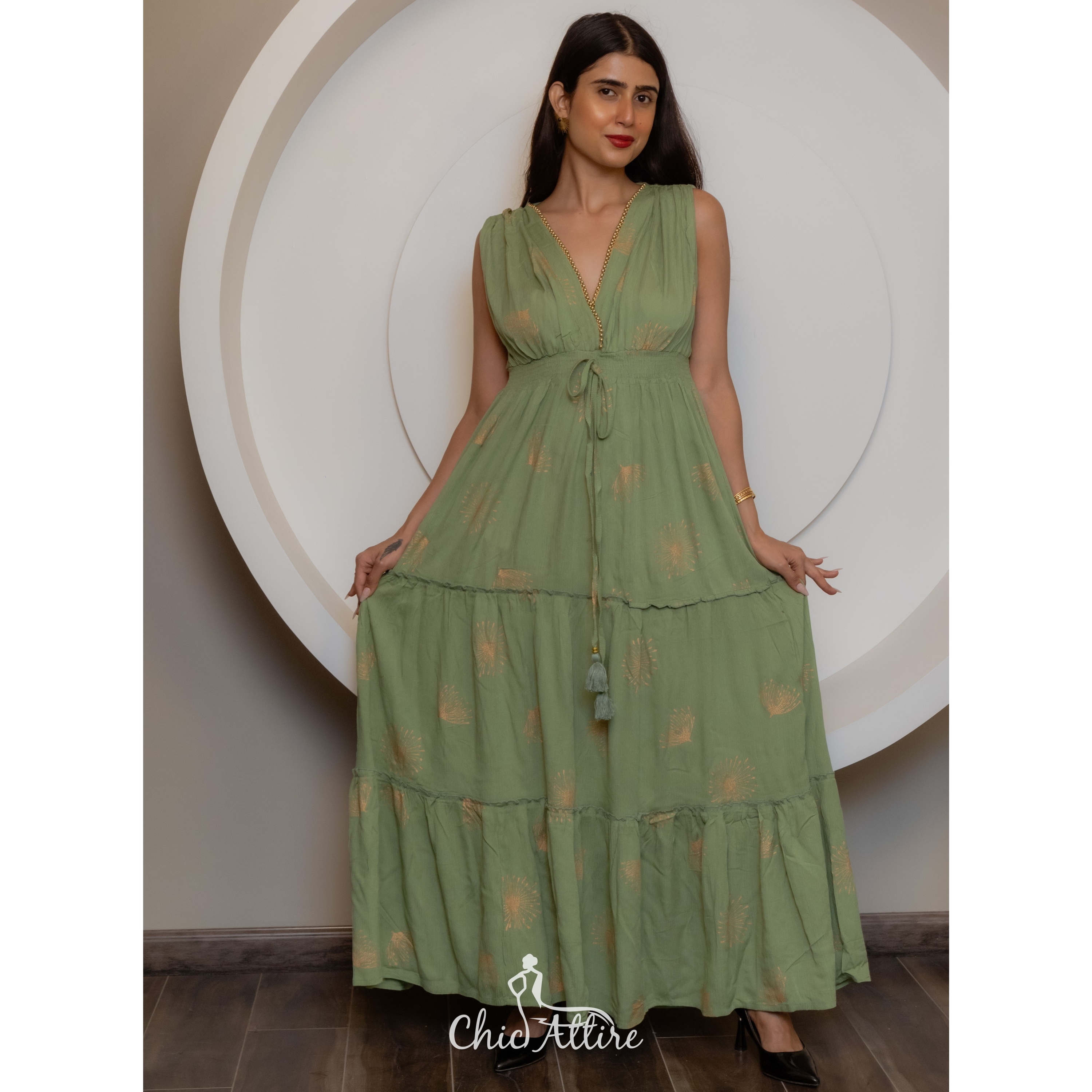 sachin and babi light blue dress Olive Green Casual Dresses main image 1