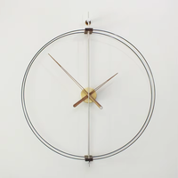 Jam Dinding Quartz Modern Mewah Gaya Spanyol, Tanpa Suara, Baterai, Tahan Air, Jarum Walnut, untuk Kantor dan Ruang Tamu