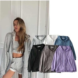 Conjunto Deportivo de Invierno para Mujer, Sudadera con Cremallera Completa Personalizada, Bolsillos con Cremallera, Técnicas de Bordado, Apliques Decorativos, Venta al Por Mayor OEM - Product Image 1