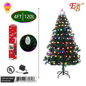 สำหรับ4FT LED UL/120T ต้นคริสต์มาสต้นสนบานพับปรับแต่งได้180ซม. ต้นไม้เทียมตกแต่ง6ชิ้น/กล่องอุปกรณ์เสริม - Product Image 1